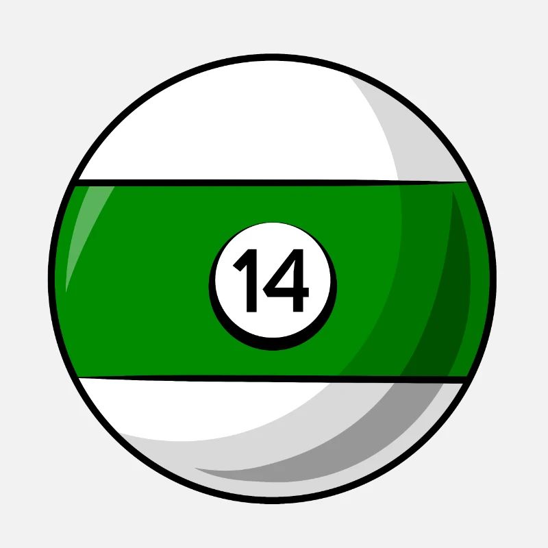 Boule de billard 14 vert Billard quatorze