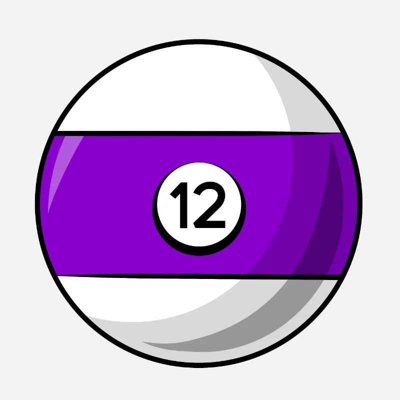 Boule de billard 12 Billard violet douze