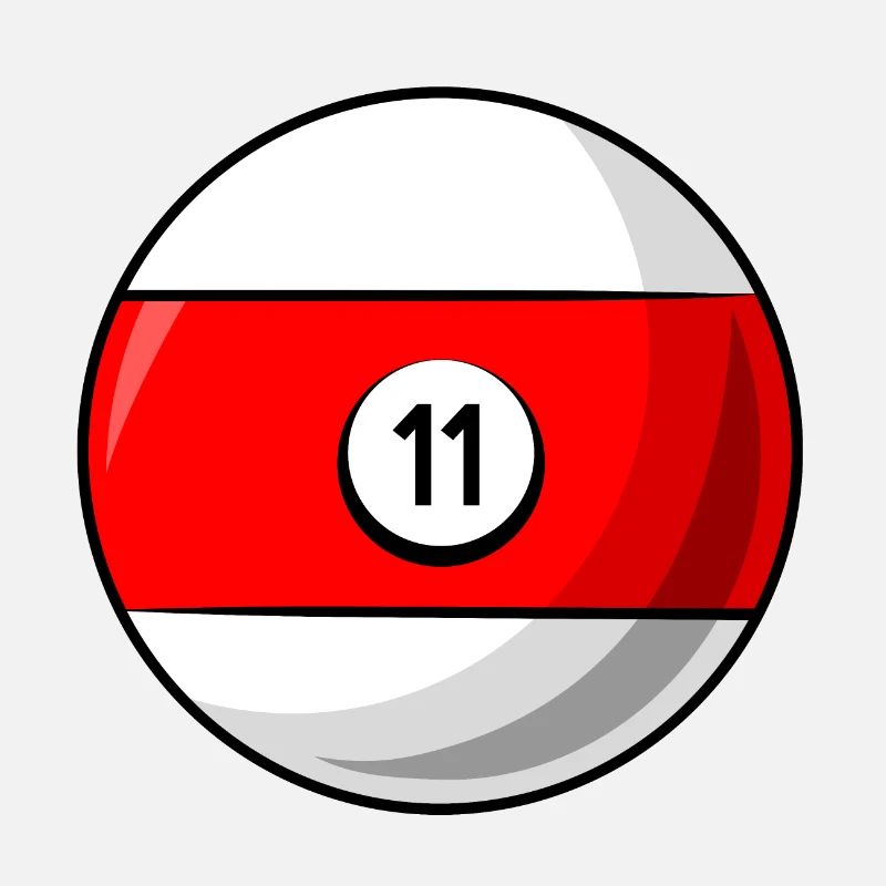 Boule de billard 11 billard rouge onze