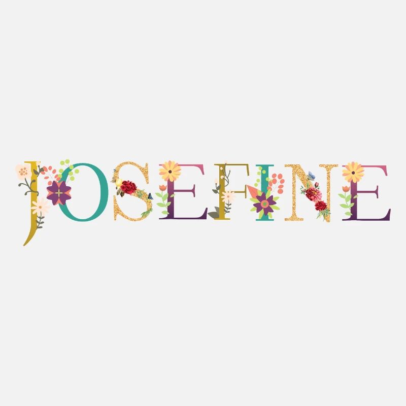 Le nom de JOSEFINE décoré de fleurs