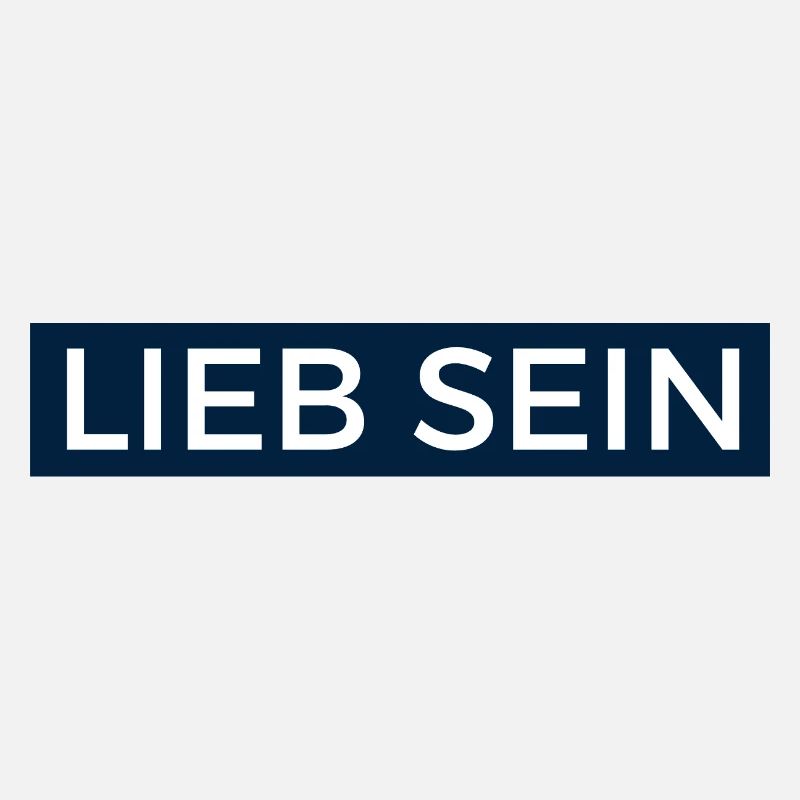 Lieb Sein! Design in Dunkelblau.