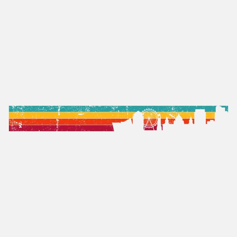 Rainbow Skyline Silhouette