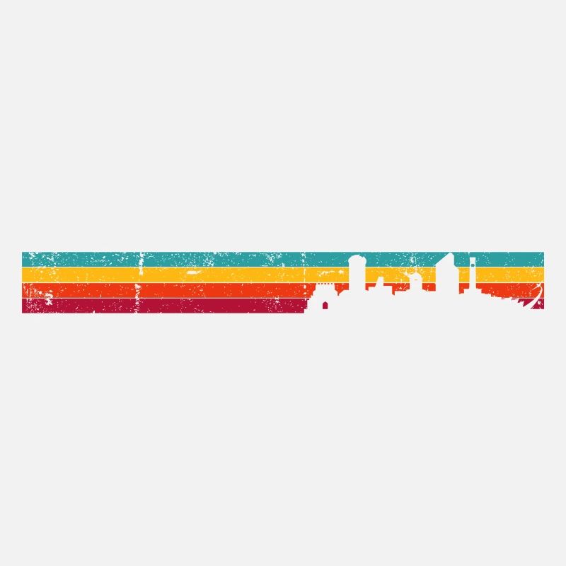 Retro Sunset Skyline