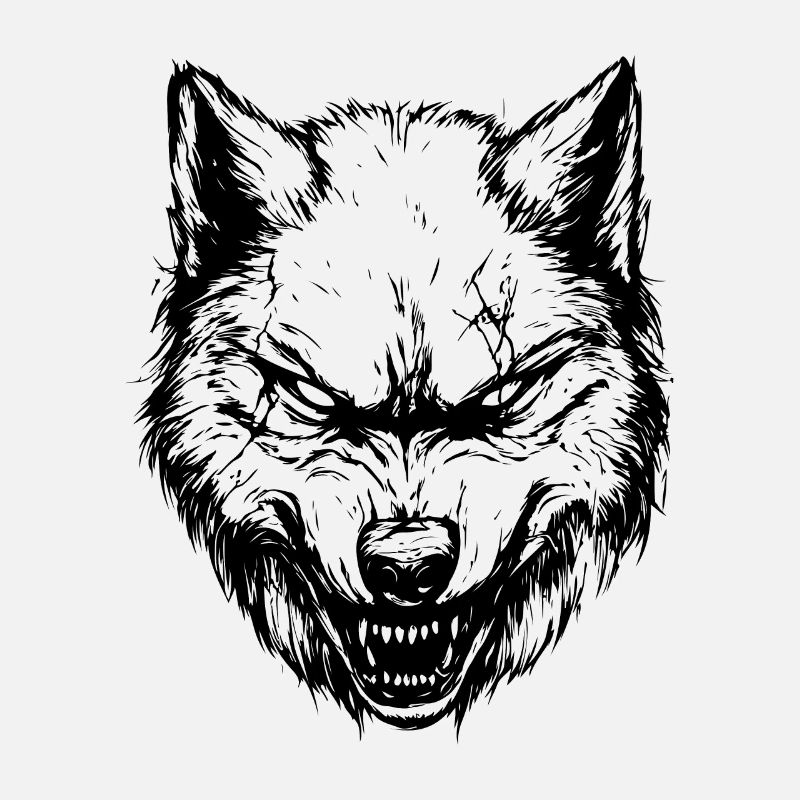 Wolf Kopf Tier