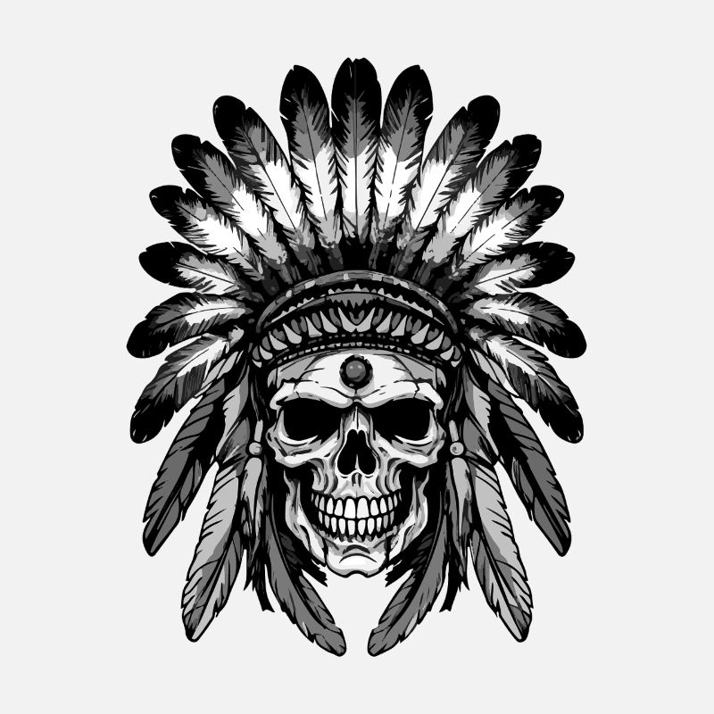 Apache Indianer Totenkopf