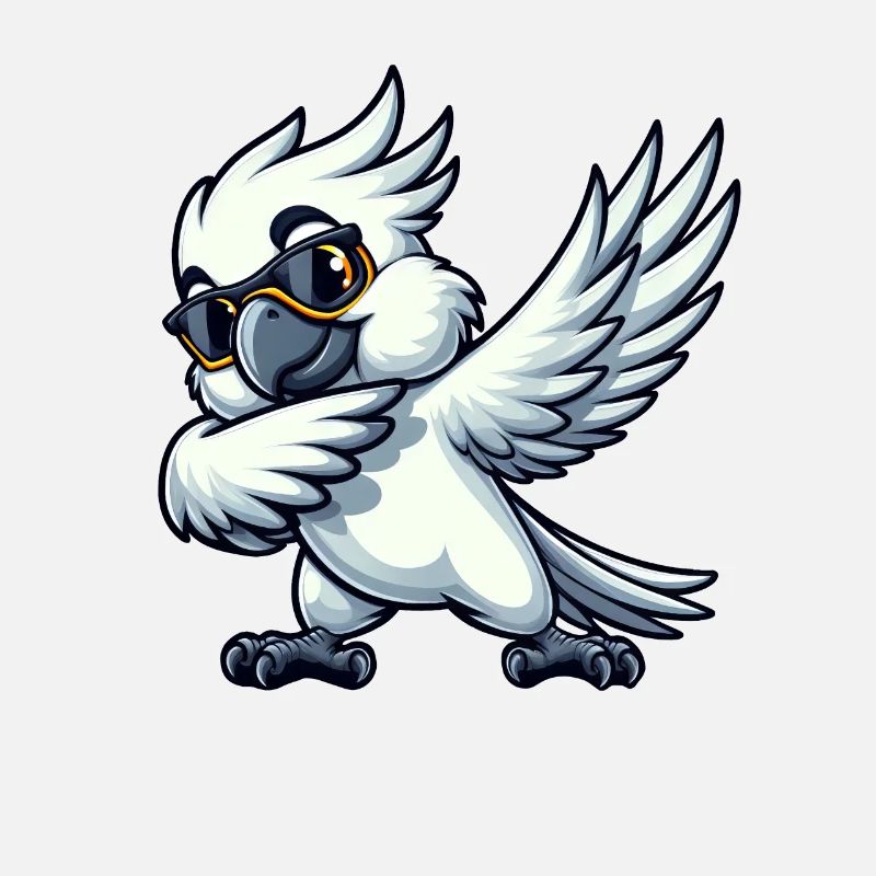 Budgie Dab Pose Fun Design