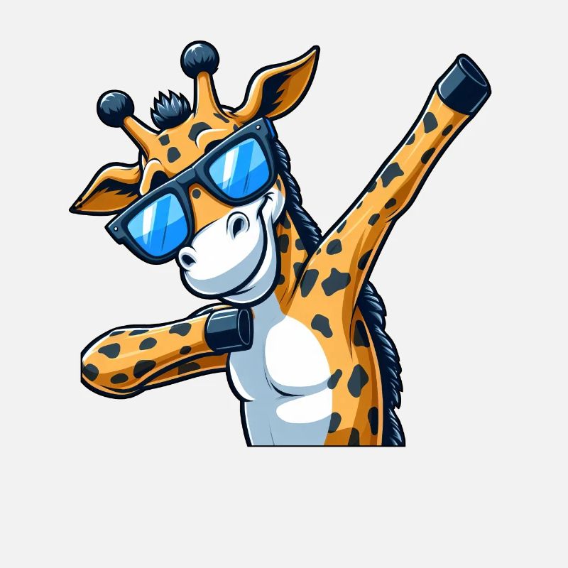 Cooles Zebra mit Sonnenbrille: Dabbing-Style