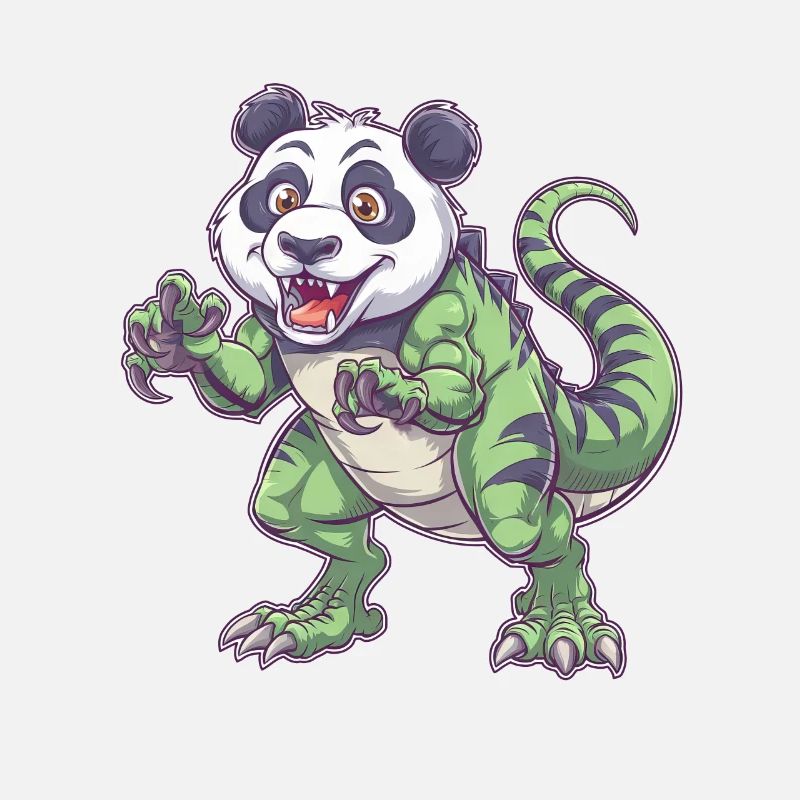 Dino Dinosaur T-Rex Panda Mythical Creature Whimsical