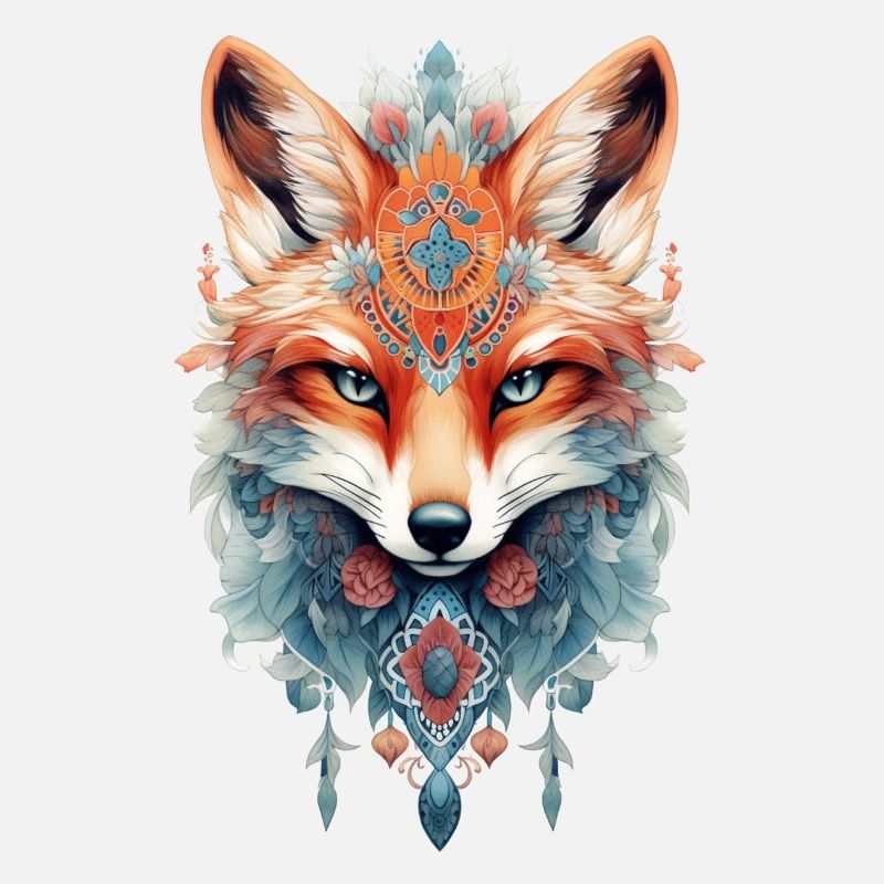 Boho fox colorful