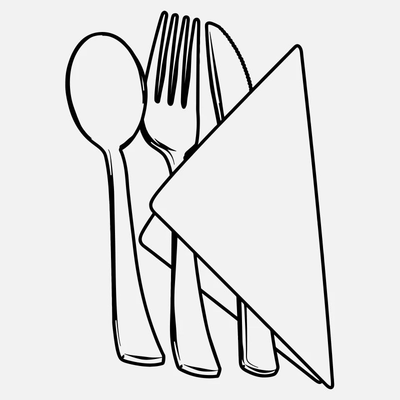 Cutlery in napkin