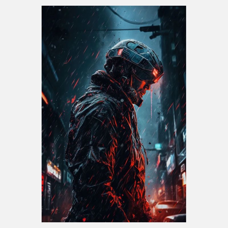 Neon Cyber Future Warrior #4