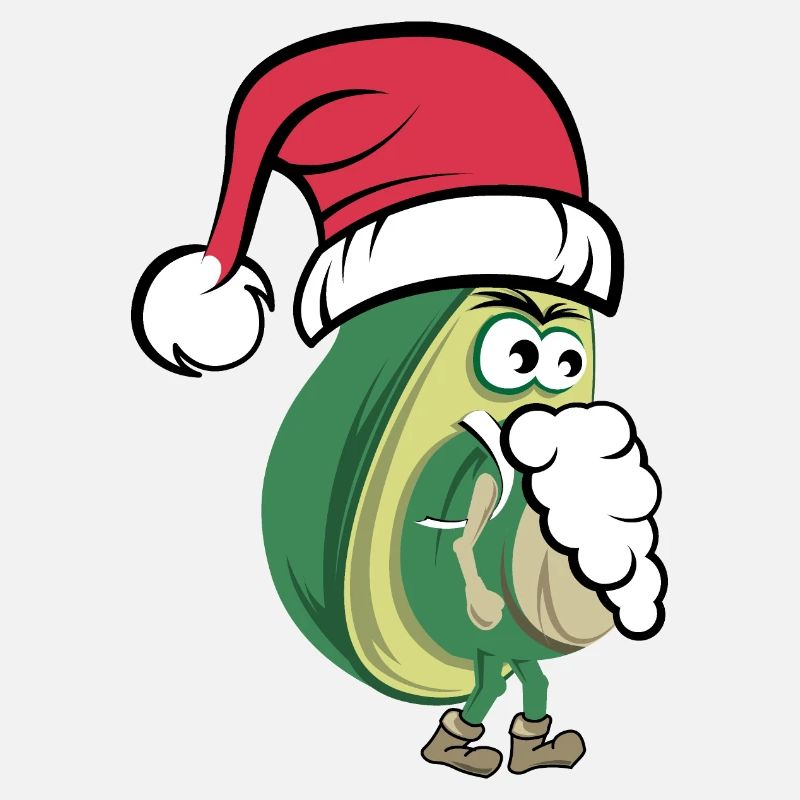 Avocado Weihnachtsmann comic cartoon Essen lustig