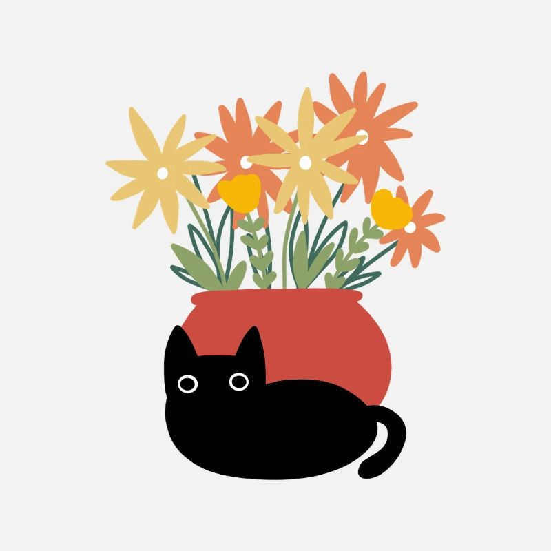 Cat with vase