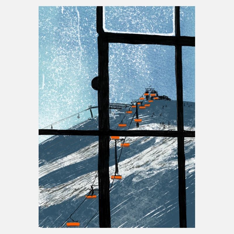 Télésiège à vue fenêtre Blau