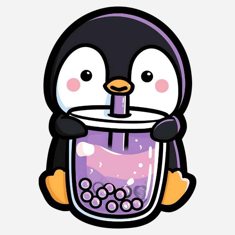 Kawaii Pinguin Bubble Tea Boba