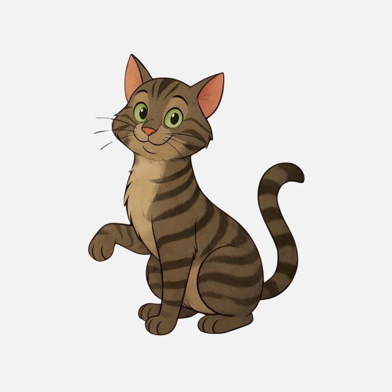 Mischievous tabby cat