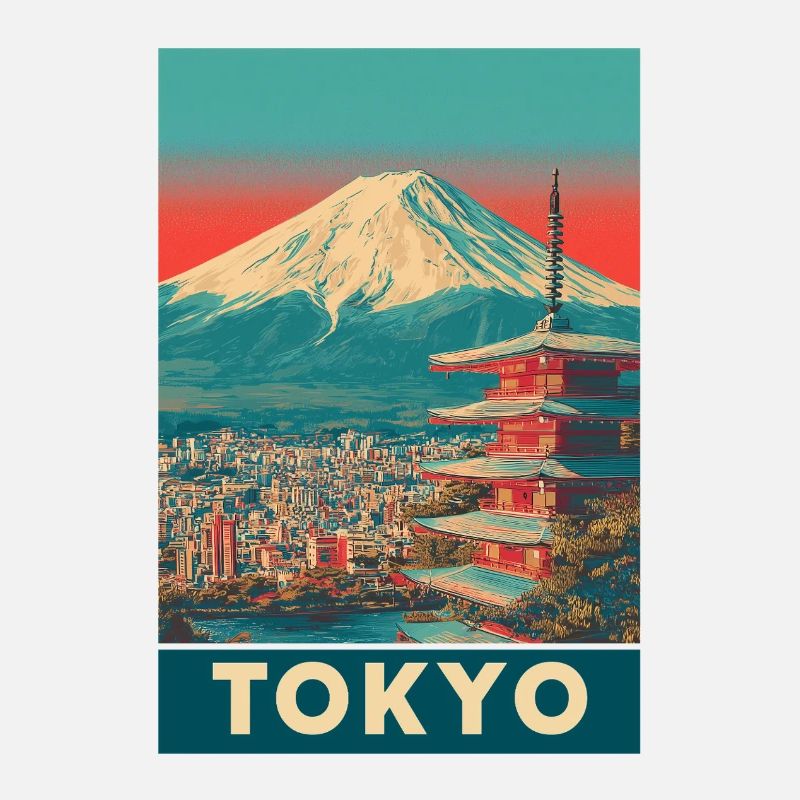 Tokyo Pagode Rétro du Mont Fuji