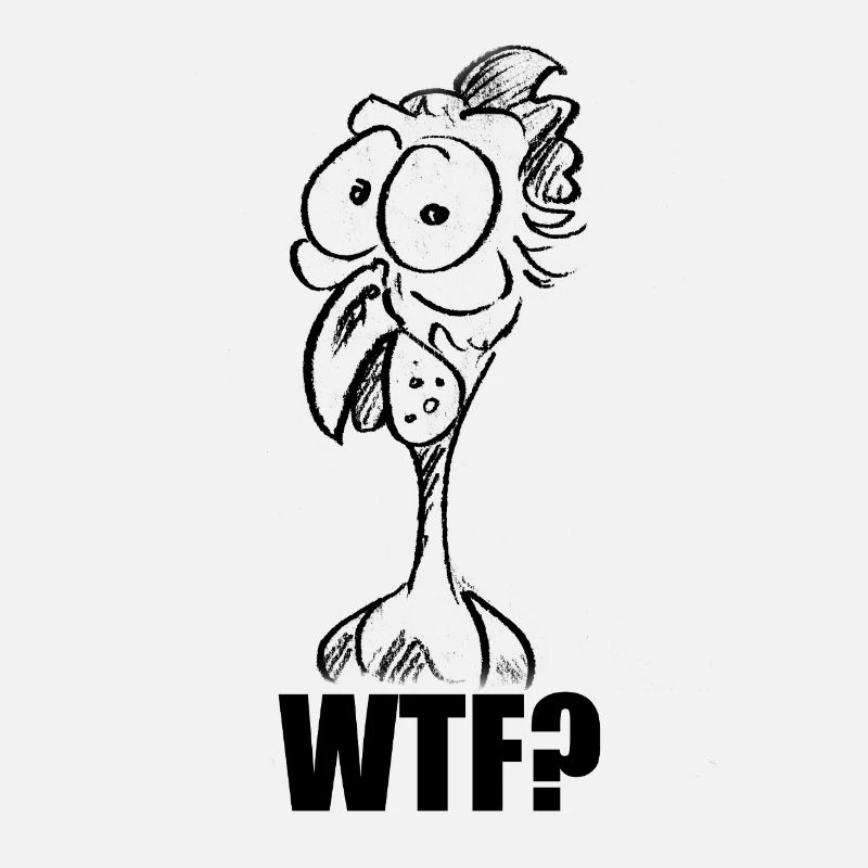 WTF? Chicken Hühnerkopf - Lustiges Comic Meme