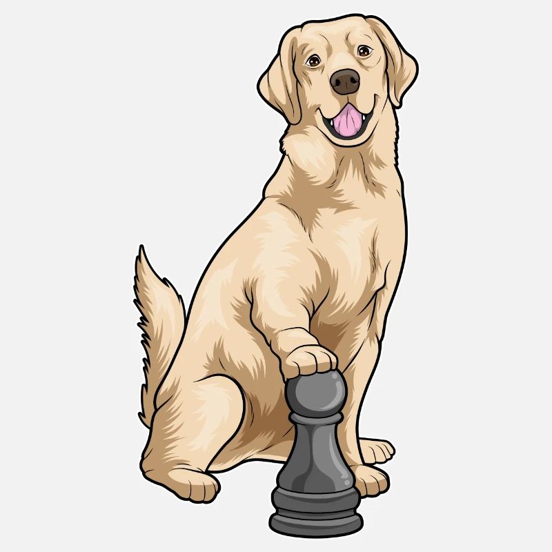 Labrador Schachfigur Bauer Schach