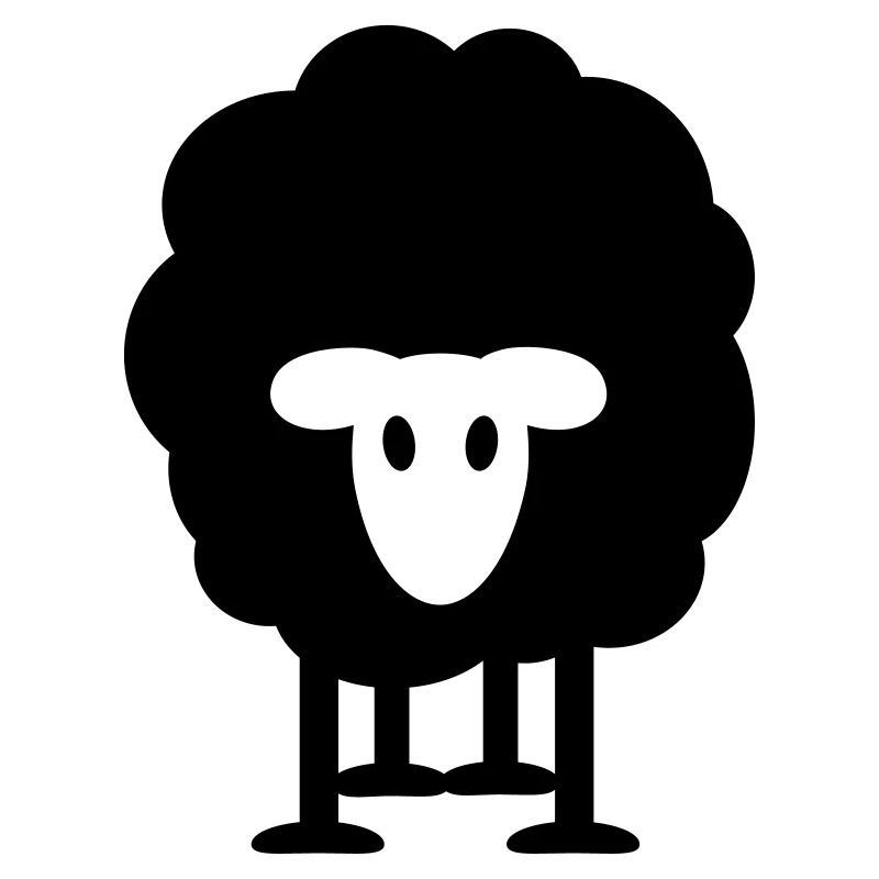 dickes Schaf schwarzes Schaf Herde Schäfer knuffig