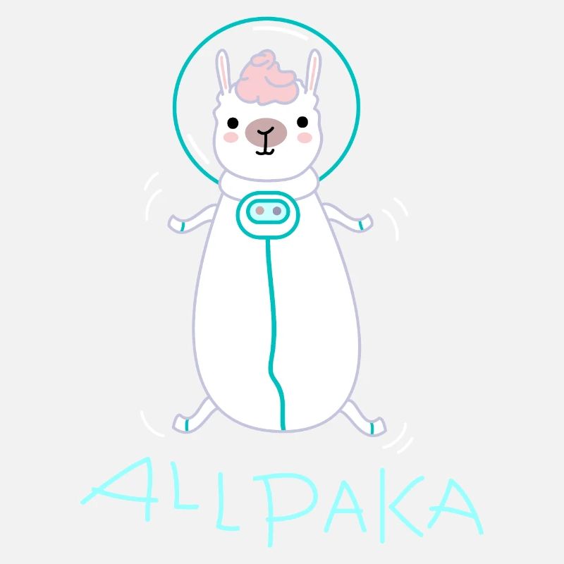 Lama als Astronaut
