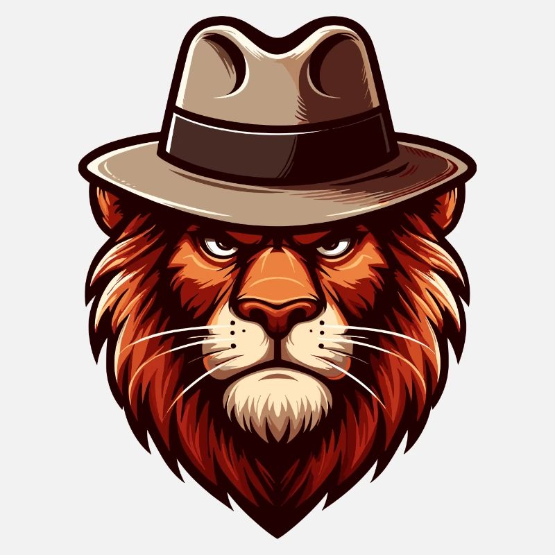 Lion avec chapeau