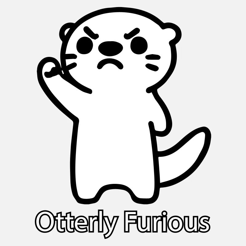 Wütender Otter hebt seine Faust - Otterly Furious