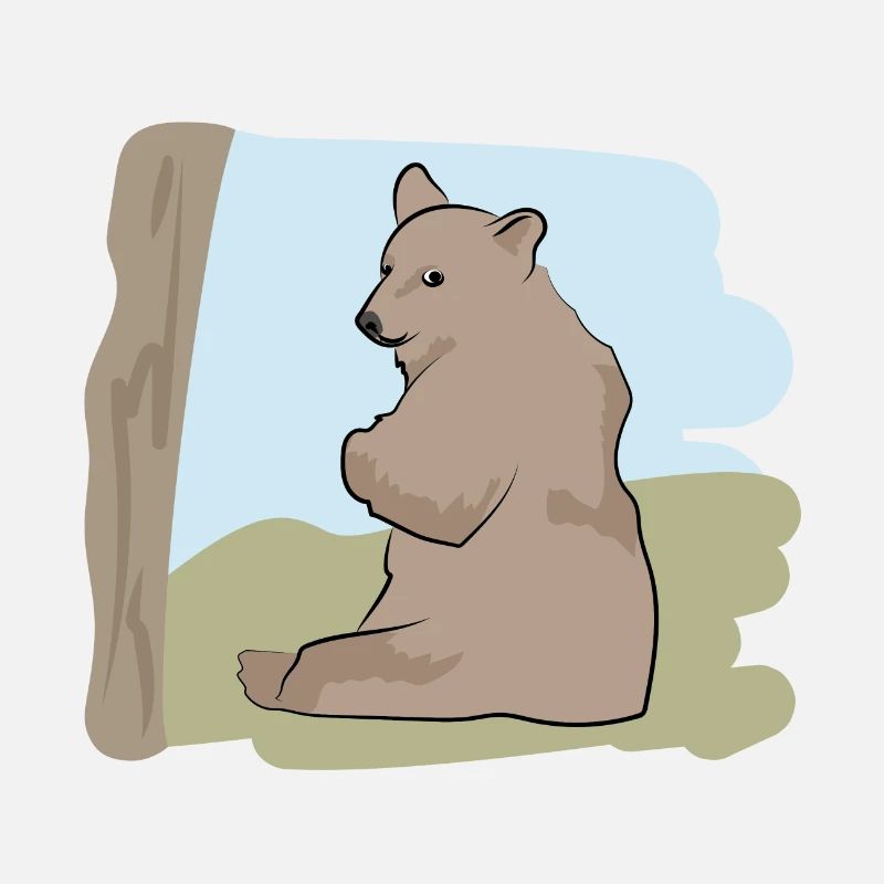 Illustrated design with bear