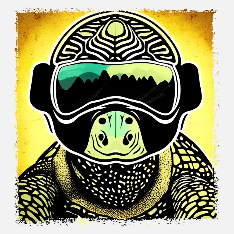 Space turtle with glasses