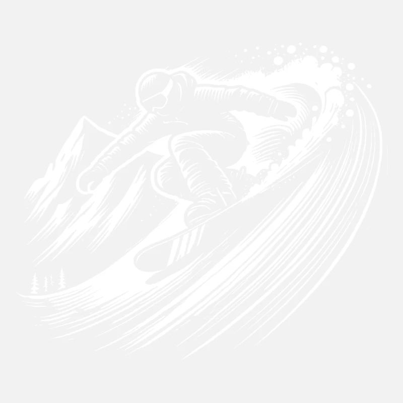 Snowboarder auf Snowboard