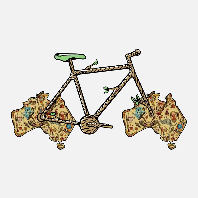 Australian Bike, Australian Map, Aussie Bicycle