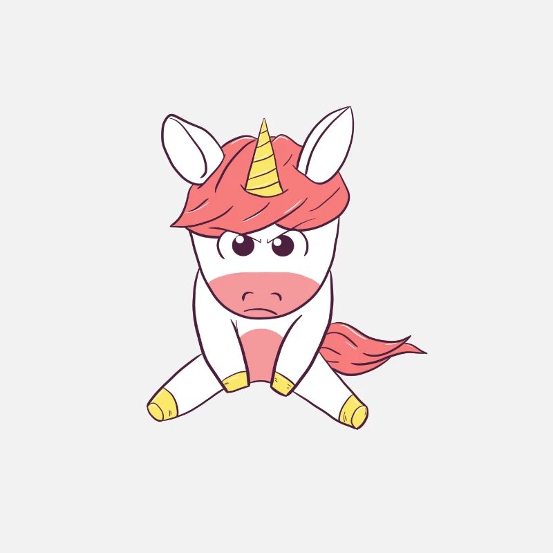 Angry Unicorn Wütendes Einhorn
