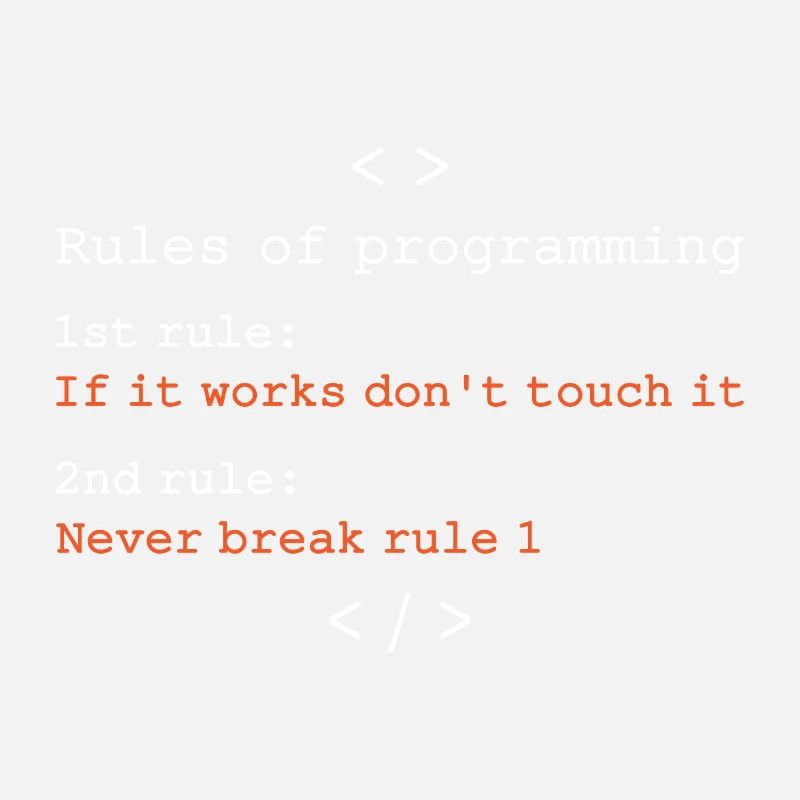 Rules of programming