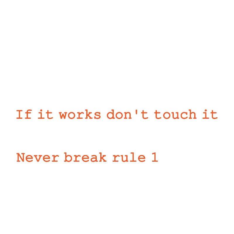 Rules of programming