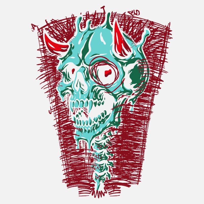 Turquoise Skull with Horns