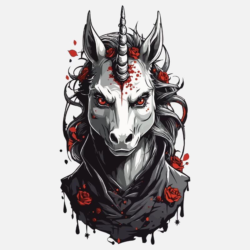 Vampire Licorne Dark Halloween Mysticisme Design