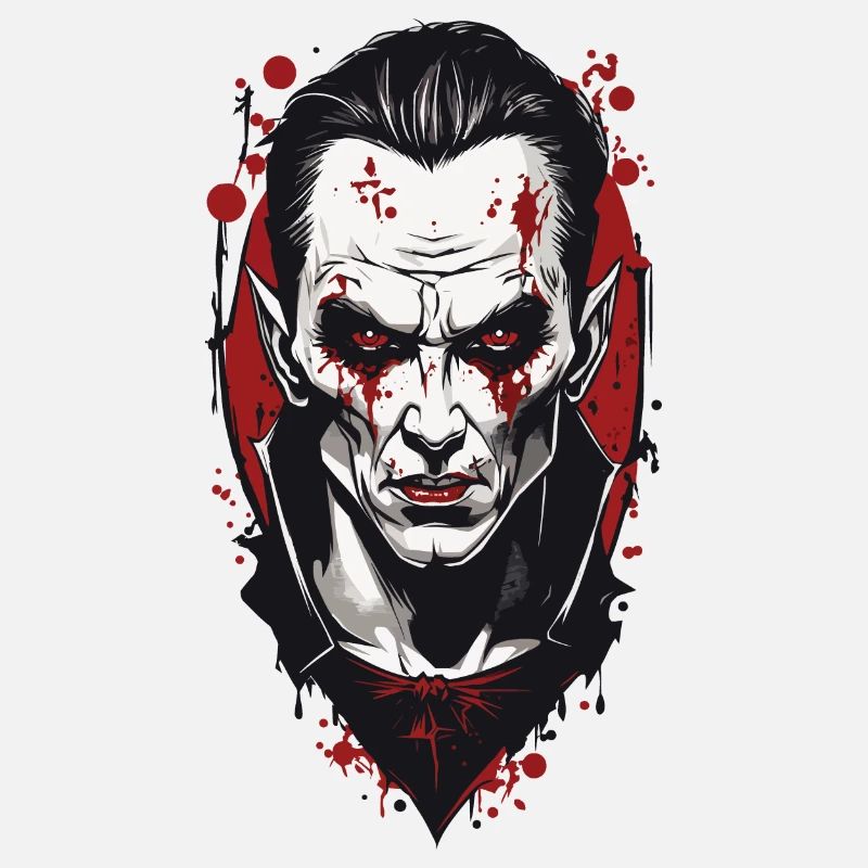 Rétro goule Vampire gothique nuit Halloween Design