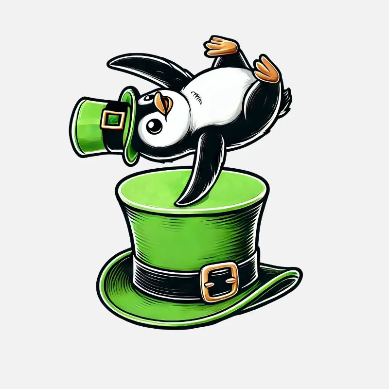 Saint-Patrick Penguin Dance Shamrock Fun