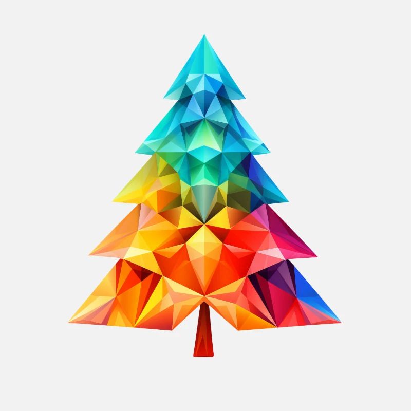 Versatile Magic: Colorful Polygon Christmas Tree