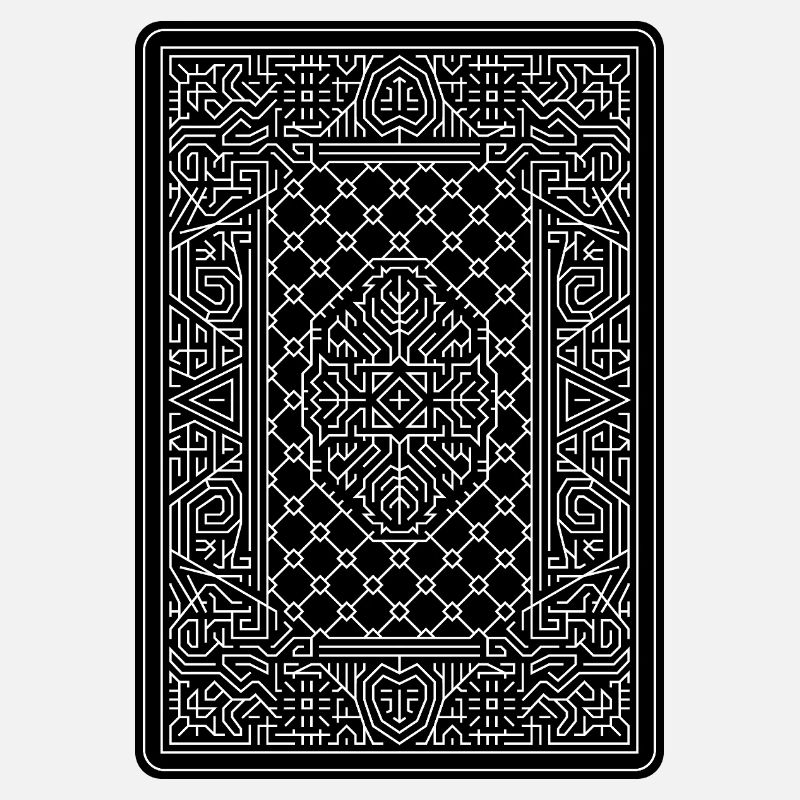 Geometric Playing Card Vector Art Black