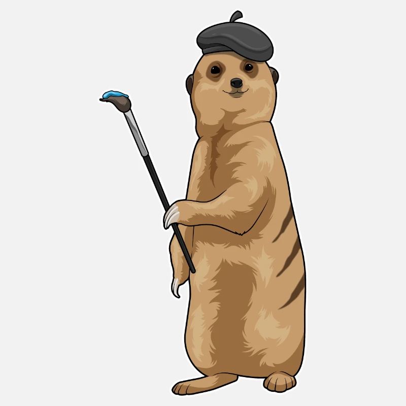 Meerkat Painter Brush