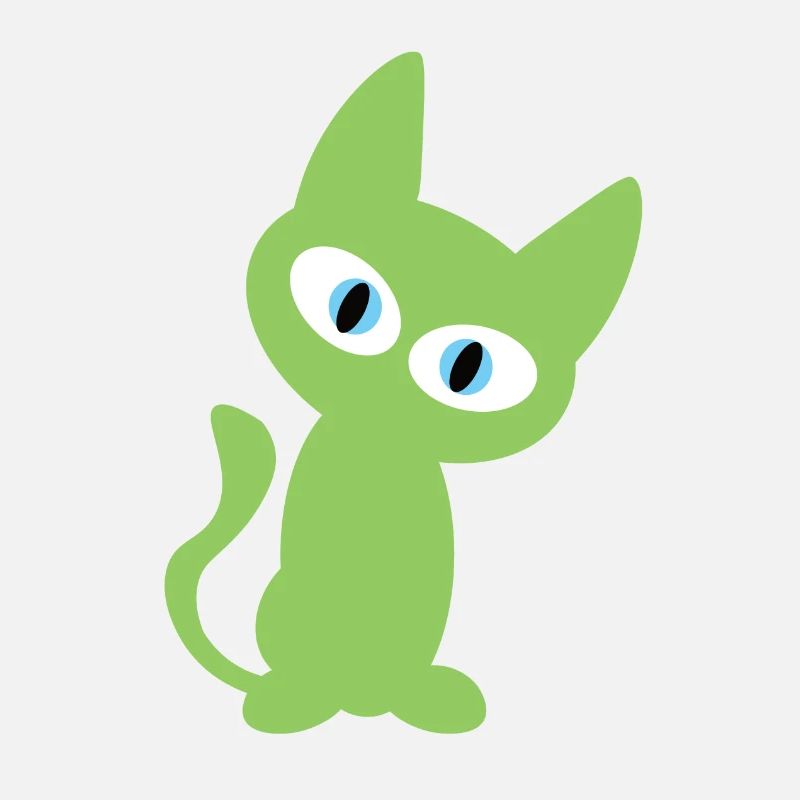 Conception de chat vert
