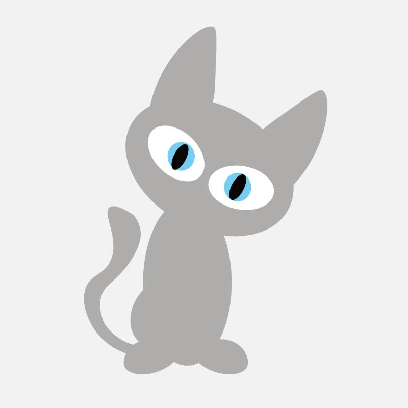 Graue Katze oder Kater als cooles Katzen Design