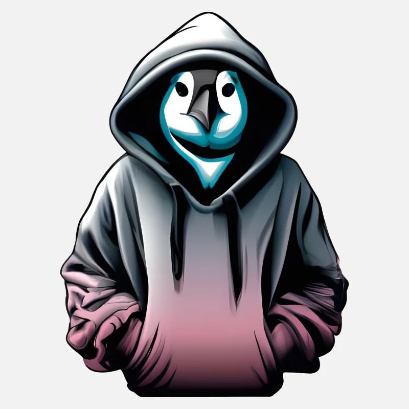 Pingouin hacker avec pull