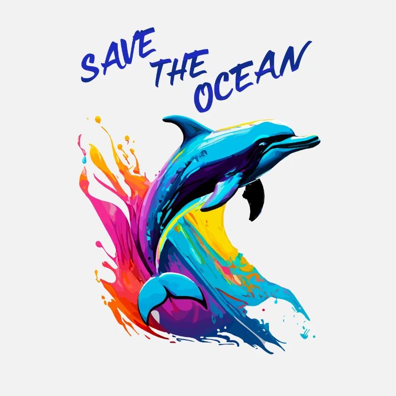 Save the Ocean. Dolphin