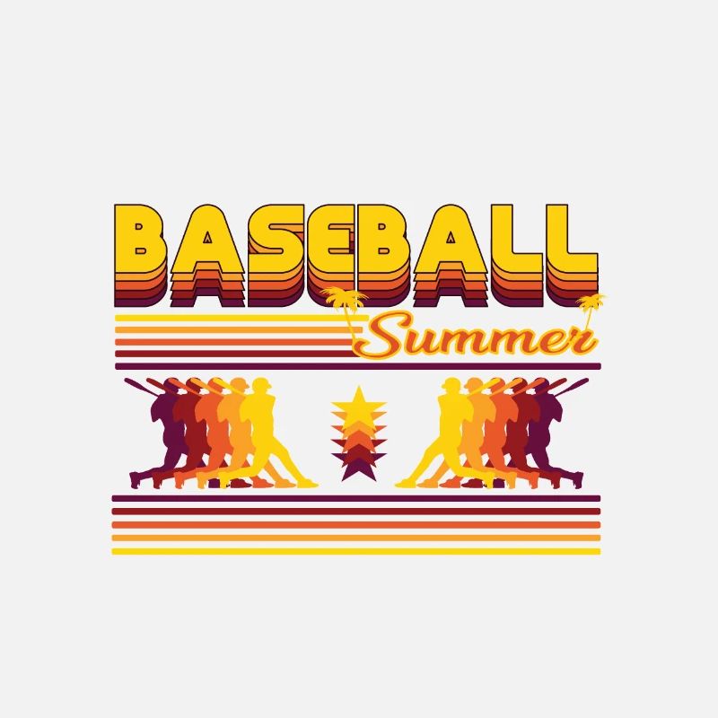 Cooles Retro Baseball Sommer Design