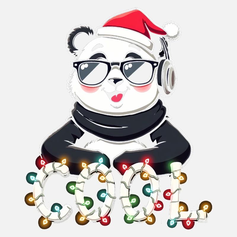 cool panda christmas
