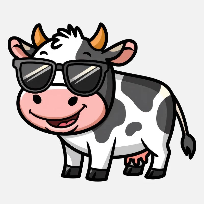 Coole Kuh Mit Sonnenbrille