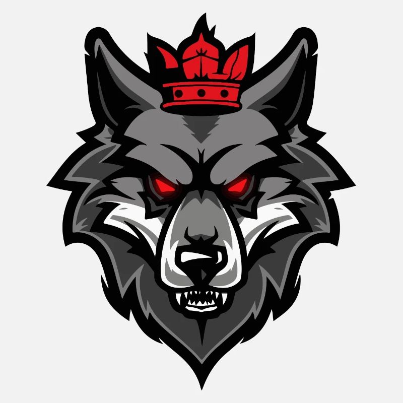 Wolf Kopf Krone
