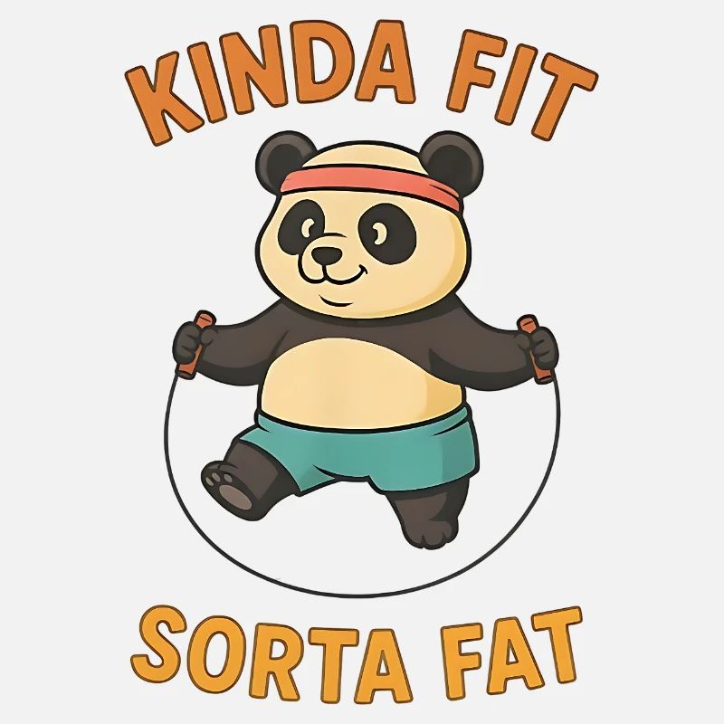 Kinda Fit Sorta Fat Funny Gym Cute Hippo Retro